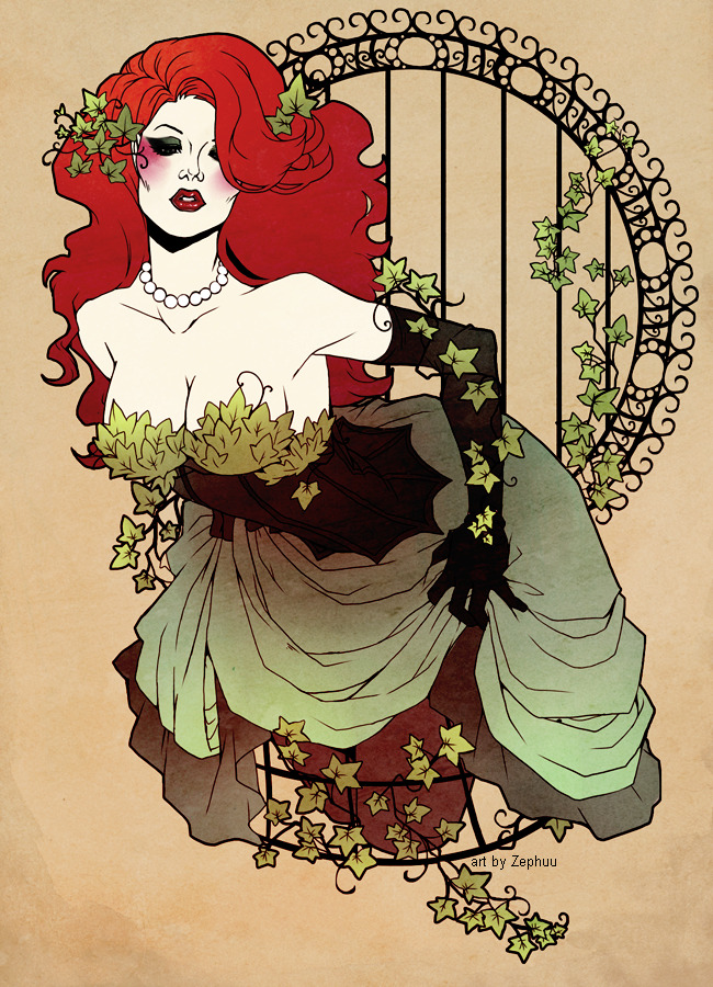 fashiontipsfromcomicstrips:  + POISON IVY +, by Zephuu This is so gorgeous.I love