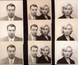 suicideblonde:  Joe DiMaggio and Marilyn Monroe’s passport photos 