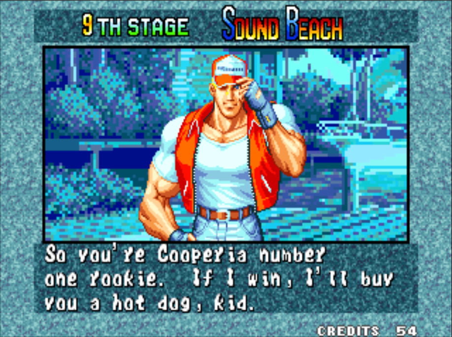 Bison2Winquote — - Terry Bogard to Bob Wilson, Fatal Fury 3: Road