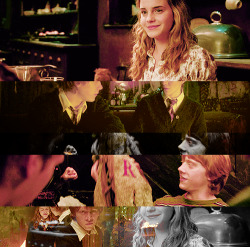 dlittleone: Does Hermione love Ron or Harry?