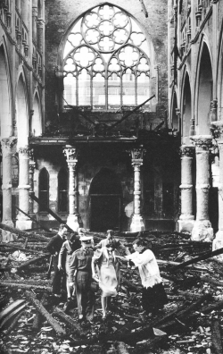  Wedding in a church destroyed by the London