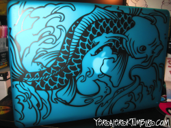 yerajerk:  IT FINALLY CAMEEE ! this is my xmas present from my wonderful ganga, @womansworth . a koi decal for my mac baby .. i fukkin love this ! thanks so much gangaa !! LAAVVV EHHTTTT !!!  