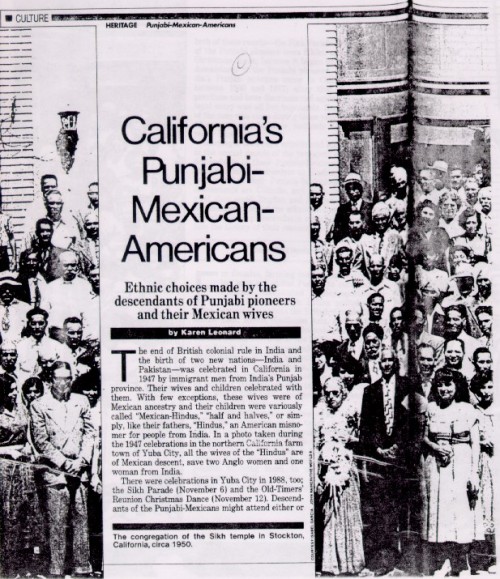 ushistoryminuswhiteguys:fuckyeahapihistory:In California, a small “Mexican-Hindu” community rose up 