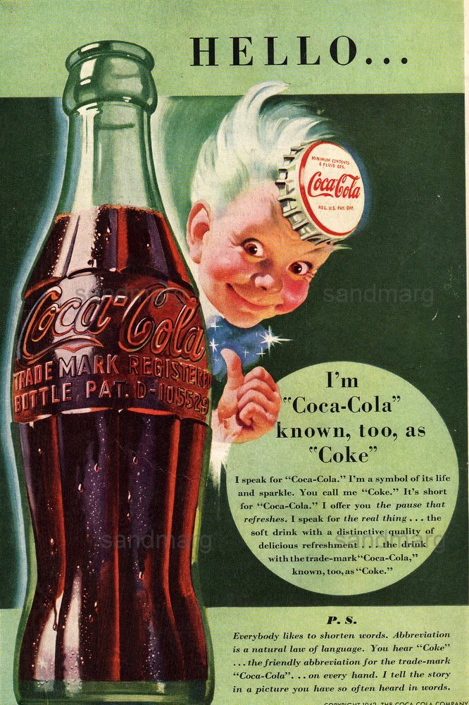 coca cola advertisement 1942