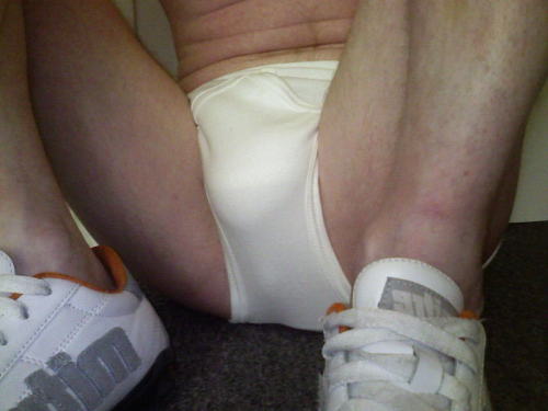 white y-fronts & trainers