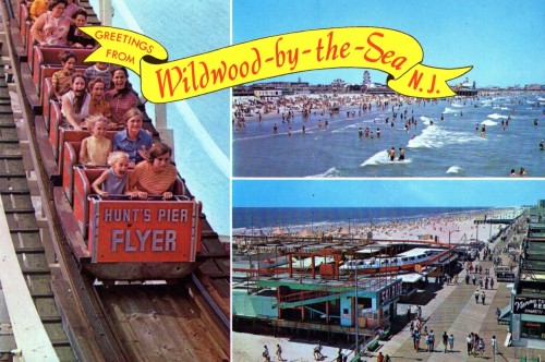 bryanthephotogeek:  An old postcard from the 70’s on Wildwood  I love this place.  I didn’t get to go last summer, and it kind of makes me all sorts of upset.