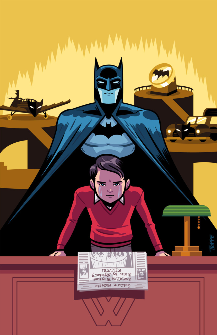 deantrippe:  Batman #47, redrawn by me and submitted to the super-cool Covered blog.