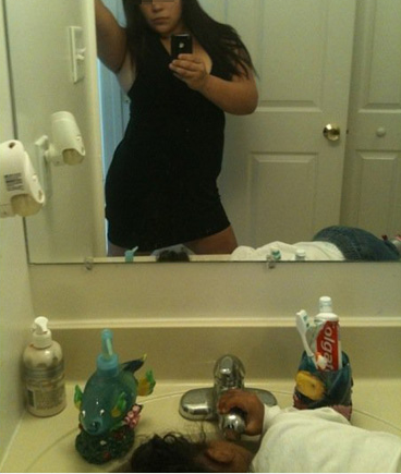 Put the baby in the sink. Take a pic. Get fucked by random black dude from Carls