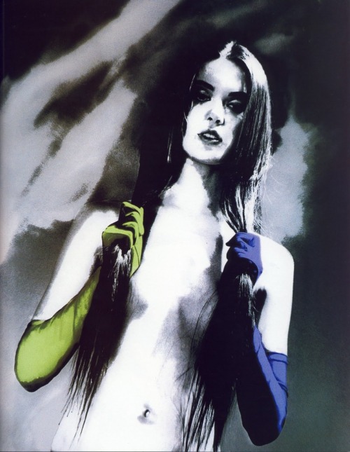 maliciousglamour: In living color Detour Magazine, May 1999 Photographer: Lillian Bassman Model