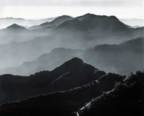 Sierra Foothills and Haze photo by Ansel Adams, 1942