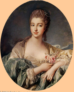 effyeaharthistory:  Madame de Pompadour, François Boucher (French), 1749-1750, oil on canvas, 74.6 x 61 cm, the Portland Art Museum. I was asked to make a post on Rococo and really, what is more Rococo than François Boucher and Jeanne Antoinette Poisson,