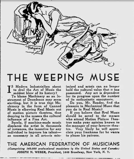 ~ San Jose News, November 11, 1929“To blame Machinery as an Instrument of Decadence may seem s