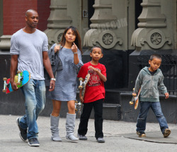 Dave Chappelle , his wife and kids. woah!