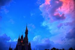 alittlecomet-art:  Disney - Cinderella Castle and Pretty Sky - HDR (Edit 2) (Explored) (by Joe Penniston) 