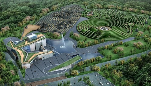 An artist’s impression of a maze park that will be set up in South Korea’s southernmost 