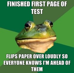 I used to just turn my test in blank very