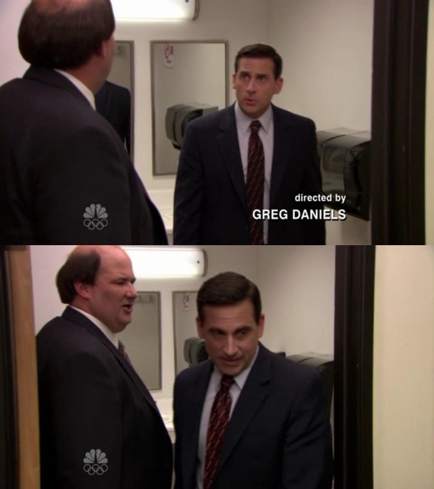 The Office. — Kevin: Michael, are you okay? Did you throw up in...