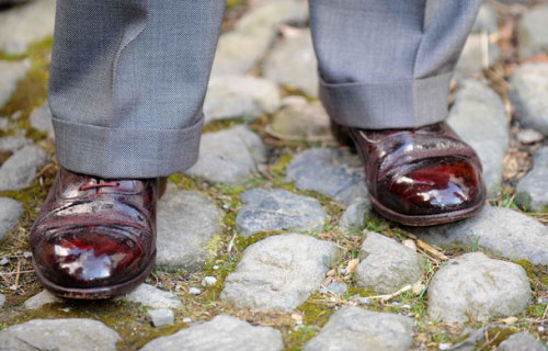 The Prince of Wales&rsquo; well-worn, properly-shined, and beautifully-aged shoes (is patinated 