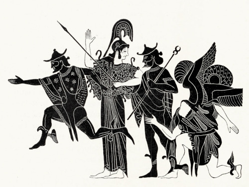 dwellerinthelibrary: oldbookillustrations: Tailpiece vignette to an article about archeological find