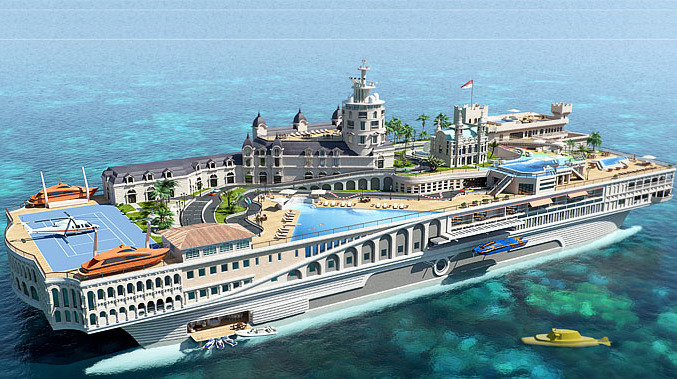 £700 million yacht would be a floating Monaco resort
The 500ft long Streets of Monaco yacht is expected to cost £700million and features scaled-down versions of the state’s famous landmarks, including the Monte Carlo Casino and racetrack. It boasts a...