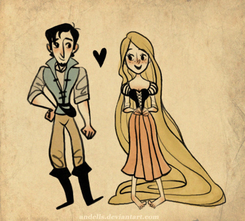 andells: Tangled fanart in the end credits style!! This was so much fun to draw