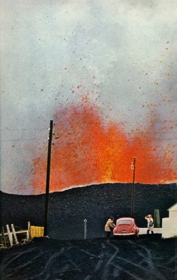 Eldfell Erupting, Heimaey, Iceland, 1973 Photo By Emory Kristof For National Geographicmore