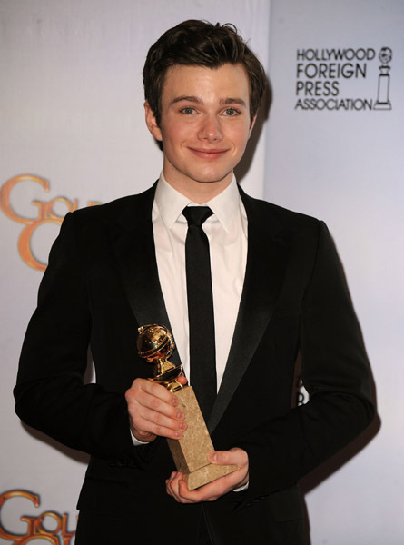 homemadedarkmark:  breathofmidnightair:  Actor Chris Colfer poses in the press room at the 68th Annual Golden Globe Awards held at The Beverly Hilton hotel on January 16, 2011 in Beverly Hills, California.   DJSAKJFK;LSAJ;LKADJS;KLJASDLK;JF;FDS 