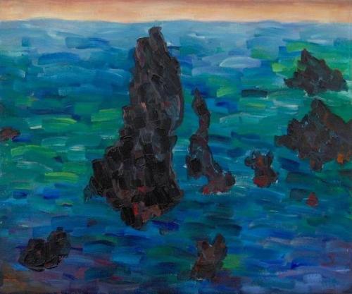 Based On Monets Pyramids Of Port-Coton 18x15