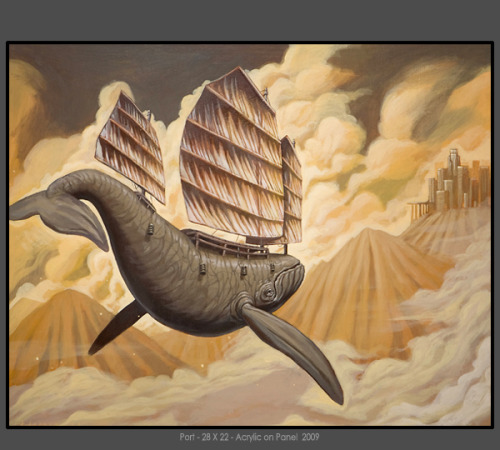 brainnsss-nom:  nervousbreakdance:  I’m a pretty big fan of Roland Tomayo’s work.  I’m not usually much for surrealism but there’s something really moving about his air-sea life.  His characters with their ambivalent expressions seem utterly