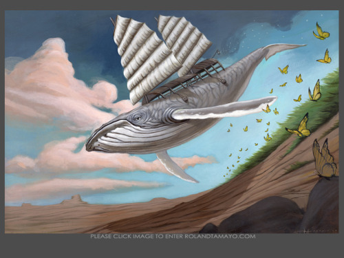 brainnsss-nom:  nervousbreakdance:  I’m a pretty big fan of Roland Tomayo’s work.  I’m not usually much for surrealism but there’s something really moving about his air-sea life.  His characters with their ambivalent expressions seem utterly