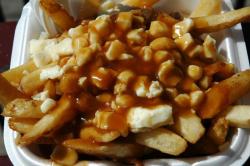 thedukeofpuke:  groans  im so hungry for poutine right now and i am cryign  my school used to be right beside a food court with a new york fries have you ever had their poutine oh my god it’s amazing 