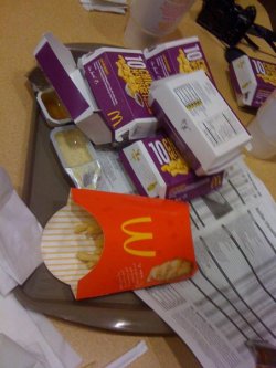 heyyoitsrobee:  Because I actually did eat 50 nuggets. Step yo game up. 