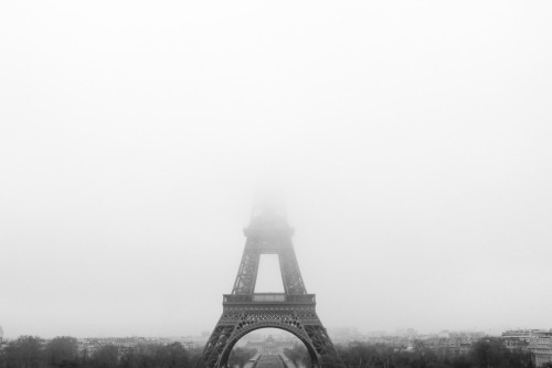 terrysdiary:  The Eiffel Tower in fog #1. 