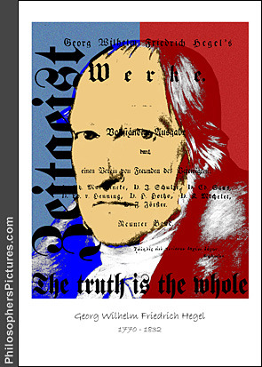 >> Hegel Art Print Poster  Art print quality philosopher poster printed on heavy archival qual