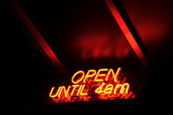 joelzimmer:  Open Until 4am That’s just how we roll here. Disclaimer: I don’t actually talk like this 