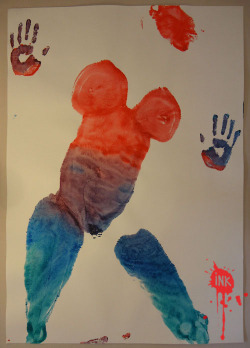 iwishiwasaguy:  Body Print series #8 Last one “Front with face and hands” 
