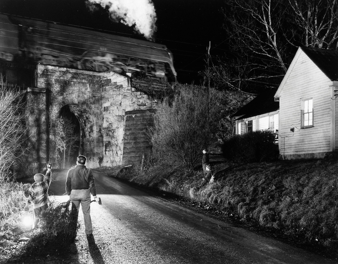 Silent Night at Seven Mile Ford, Virginia  photo by O. Winston Link, 1957