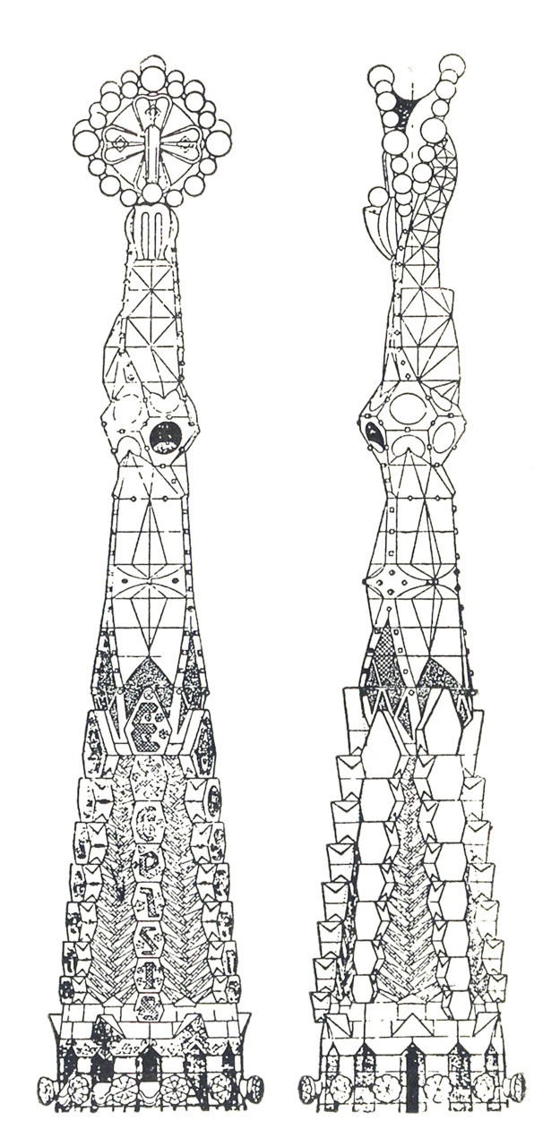 Gaudi Sagrada Familia Drawing