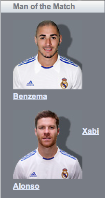 megustaelfutbol:  Men of the Match: Karim Benzema &amp; Xabi Alonso  TRUE. Xabi