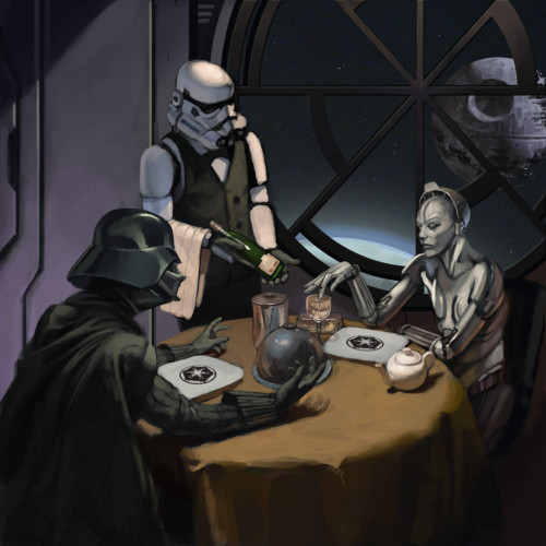 ianbrooks:  Star Wars Date Night by Andrew Theophilopoulos Darth Vader and the maschinenmensch 