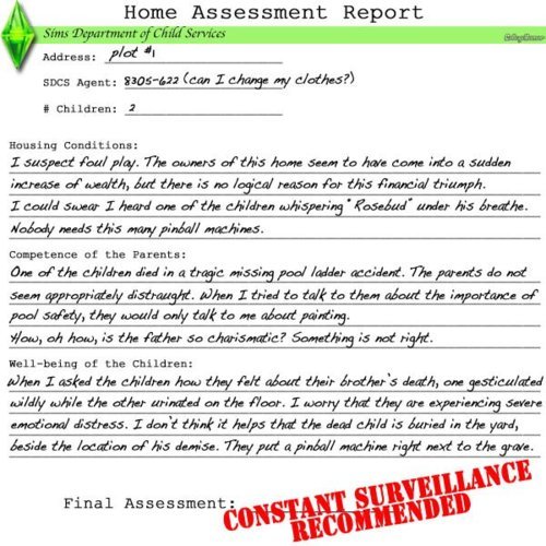 Reports from Sim Child Services
