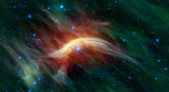 Runaway Star Plows Through Space - NASA Jet Propulsion Laboratory