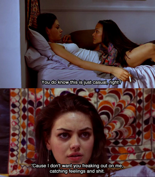 nothingbutvagina:  I swear. Mila Kunis needs to just say that she is gay. bc I swear,  WAIT.  WHAT IS THIS FROM?  IS THAT ZOE SALDANA WITH HER?  WHY ARE THE TWO MOST FLAWLESS CREATURES EVER IN A MOVIE AND I DON’T KNOW ABOUT IT?  AHHHH.