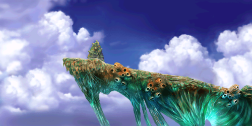 places-in-games: Chrono Cross - Cape Howl, Daytime (Serge’s Tombstone)