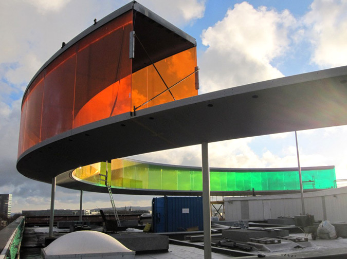 So pretty!!! jockohomo:  Olafur Eliasson’s Your Rainbow Panorama - His addition