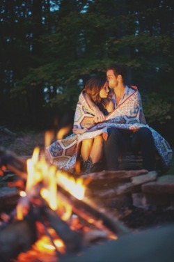 ambeejay: forehead kisses and quilts and snuggling and a campfire and &lt;3