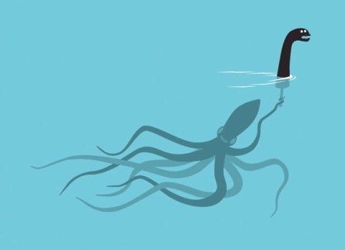 heroes-and-cons:  “loch ness imposter” (threadless)  I have this shirt :3