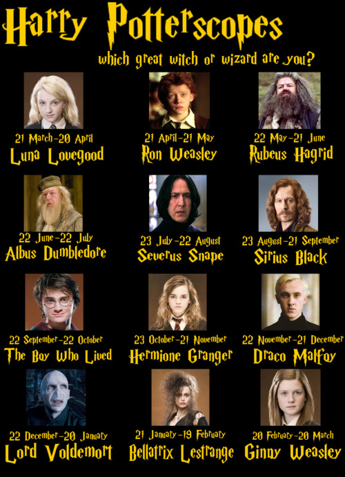 wantyou2meanit:  thedoorofhappiness:  -hogwarts:  crashingintobritt:  dancealone:  -harrypotter:  whatthefawkes:  sevenways:  skary-sweetinnocence:  Ron! *__*  HERMIONE! <3  Yesssss! BELLATRIX<3  Reblogging because I’m Bellatrix too and she rules.