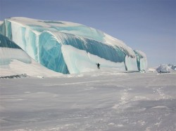 mandaflewaway:  Frozen Tsunami Waves in Antarctica  caused by earthquakes @                                                                                                    schwartzica has just informed me:  “Blue ice takes a long time to form, if