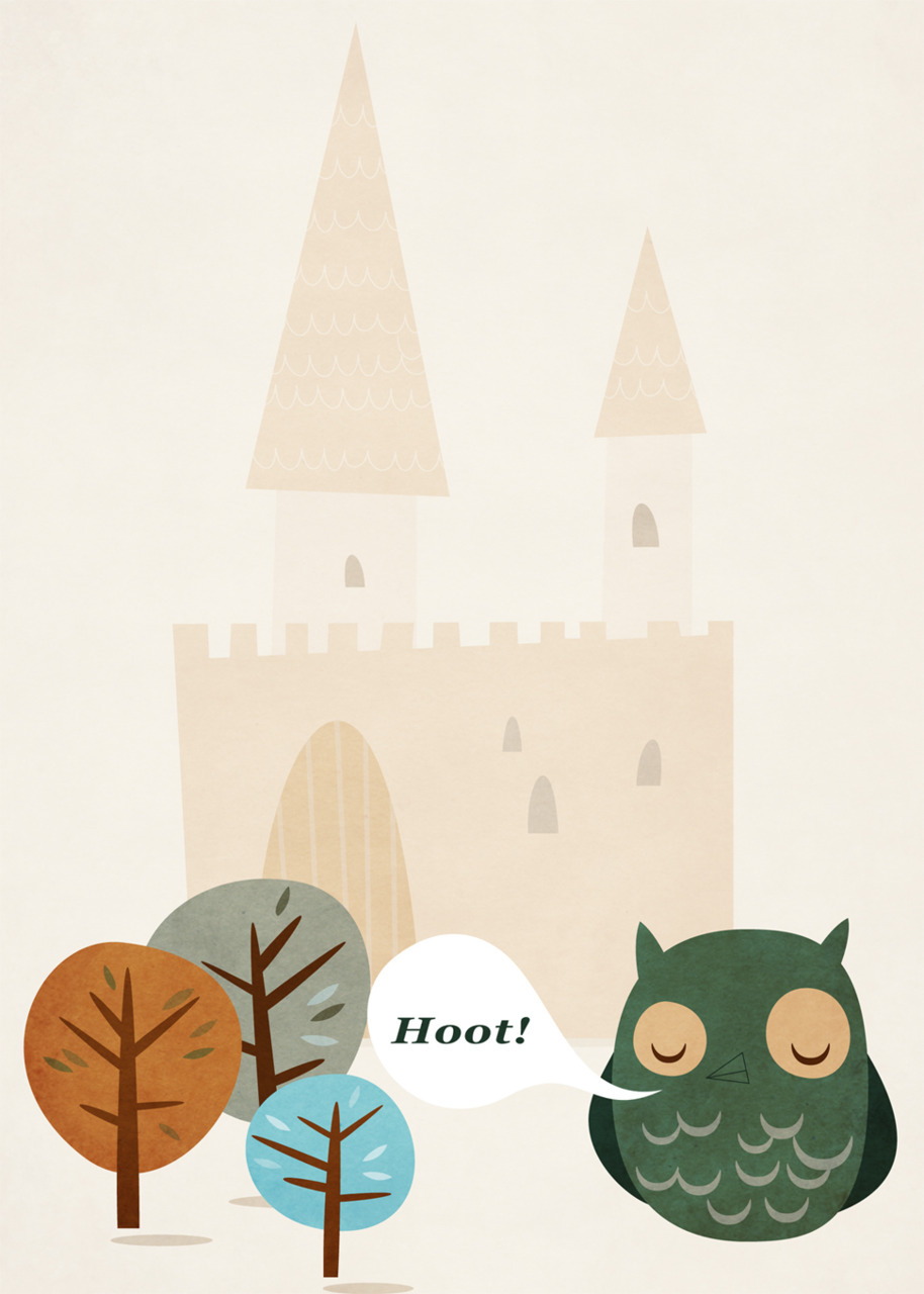 Here is a cute Vector owl scene from a tutorial.
Learning new techniques.
Turned out well :)